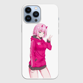 Чехол для iPhone 13 Pro Max с принтом ЛЮБИМЫЙ ВО ФРАНКСЕ | 02 в Тюмени,  |  | anime | darling | darling in the franxx | girl | sempai | senpai | аниме | вайфу | дарлинг | девушка | зеро ту | леденец | милый | ноль два | няшка | розовые волосы | розовый | сенпай | стрелиция | тян | франкс | чупа чупс