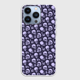 Чехол для iPhone 13 Pro с принтом Черепа в Тюмени,  |  | background | bones | flowers | pattern | roses | skulls | кости | паттерн | розы | фон | цветы | черепа