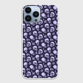 Чехол для iPhone 13 Pro Max с принтом Черепа в Тюмени,  |  | background | bones | flowers | pattern | roses | skulls | кости | паттерн | розы | фон | цветы | черепа