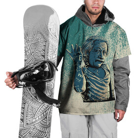 Накидка на куртку 3D с принтом Эйнштейн  в Тюмени, 100% полиэстер |  | Тематика изображения на принте: альберт | арт | графика | ученый | физика | формулы | эйнштейн