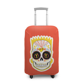 Чехол для чемодана 3D с принтом Мексиканский Барт в Тюмени, 86% полиэфир, 14% спандекс | двустороннее нанесение принта, прорези для ручек и колес | bart | simpsons | the simpson | барт | мульт | мультфильм | симпсоны