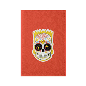 Обложка для паспорта матовая кожа с принтом Мексиканский Барт в Тюмени, натуральная матовая кожа | размер 19,3 х 13,7 см; прозрачные пластиковые крепления | Тематика изображения на принте: bart | simpsons | the simpson | барт | мульт | мультфильм | симпсоны