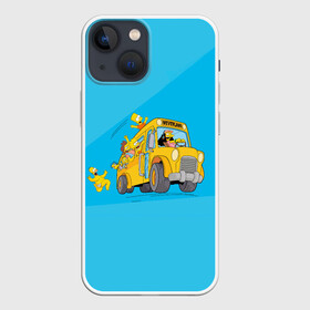 Чехол для iPhone 13 mini с принтом Автобус в Неверленд в Тюмени,  |  | bart | gomer | liza | simpsons | the simpson | барт | гомер | лиза | мульт | мультфильм | симпсоны