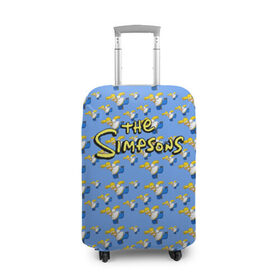 Чехол для чемодана 3D с принтом Gomers pattern в Тюмени, 86% полиэфир, 14% спандекс | двустороннее нанесение принта, прорези для ручек и колес | gomer | simpsons | the simpson | гомер | мульт | мультфильм | симпсоны