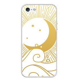 Чехол для iPhone 5/5S матовый с принтом Море в Тюмени, Силикон | Область печати: задняя сторона чехла, без боковых панелей | вода | волны | капли | луна | лучи | море | солнце