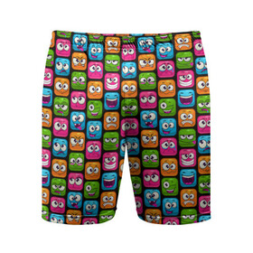 Мужские шорты спортивные с принтом Эмоции в Тюмени,  |  | emoji | emoticons | smile | знак | колобок | позитив | рожица | символ | смайл | смайлики | улыбка | эмодзи