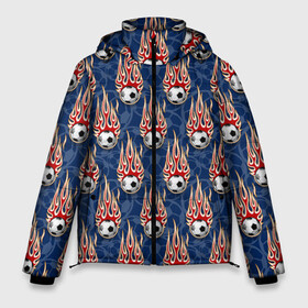 Мужская зимняя куртка 3D с принтом Футбольные Мячи в Тюмени, верх — 100% полиэстер; подкладка — 100% полиэстер; утеплитель — 100% полиэстер | длина ниже бедра, свободный силуэт Оверсайз. Есть воротник-стойка, отстегивающийся капюшон и ветрозащитная планка. 

Боковые карманы с листочкой на кнопках и внутренний карман на молнии. | fifa | football | uefa | болельщики | ворота | вратарь | гол | голкипер | игрок | кубок | лига чемпионов | матч | пенальти | сборная | соревнования | спорт | стадион | турнир | уефа | фанаты | фифа | футбол