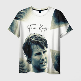 Мужская футболка 3D с принтом Поп-арт Том Круз/Tom Cruise2 в Тюмени, 100% полиэфир | прямой крой, круглый вырез горловины, длина до линии бедер | голивуд. | грань будущего | знаменитость | миссия не выполнима | том круз