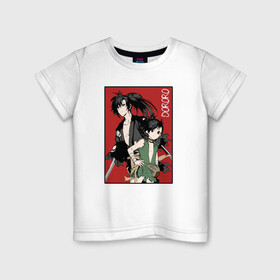 Детская футболка хлопок с принтом Дороро / Dororo в Тюмени, 100% хлопок | круглый вырез горловины, полуприлегающий силуэт, длина до линии бедер | dororo | hyakkimaru | аниме дороро | демоны | дороро | хяккимару