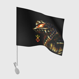 Флаг для автомобиля с принтом BERSERK logo в Тюмени, 100% полиэстер | Размер: 30*21 см | anime | berserk | аниме | берсерк | бесерк | гатс | манга | мультфильм