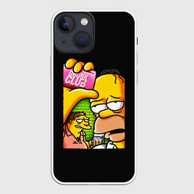 Чехол для iPhone 13 mini с принтом Drunk club в Тюмени,  |  | fight club | gomer | simpsons | the simpson | бойцовский клуб | гомер | мульт | мультфильм | симпсоны