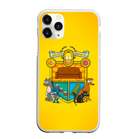 Чехол для iPhone 11 Pro Max матовый с принтом Simpsons nation в Тюмени, Силикон |  | gomer | simpsons | the simpson | гомер | мульт | мультфильм | симпсоны