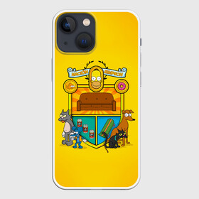 Чехол для iPhone 13 mini с принтом Simpsons nation в Тюмени,  |  | gomer | simpsons | the simpson | гомер | мульт | мультфильм | симпсоны