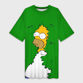 Платье-футболка 3D с принтом Мем с Гомером в Тюмени,  |  | gomer | mem | simpsons | the simpson | гомер | мем | мемы | мульт | мультфильм | симпсоны