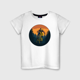Детская футболка хлопок с принтом Брось себе вызов в Тюмени, 100% хлопок | круглый вырез горловины, полуприлегающий силуэт, длина до линии бедер | bmx | rider | велогонки | рампа | экстремальный спорт | экстрим | экстримрайдер