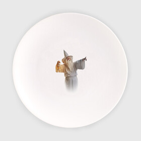 Тарелка с принтом Белый Волшебник с фонарём в Тюмени, фарфор | диаметр - 210 мм
диаметр для нанесения принта - 120 мм | белый | волшебник | колдун | магия | фонарь | чудо
