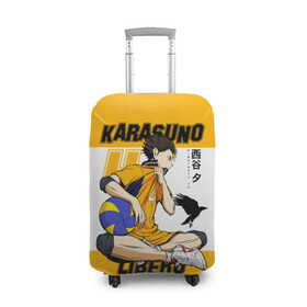 Чехол для чемодана 3D с принтом Юу Нишиноя из Карасуно Haikyu!! в Тюмени, 86% полиэфир, 14% спандекс | двустороннее нанесение принта, прорези для ручек и колес | 4 номер | anime | haikyu | haikyuu | karasuno | manga | аниме | божественный хранитель карасуно | волейбол | волейбольный клуб | карасуно | манга | ноя сан | саеко | старшая школа | супер либеро | хаику | хаикую | юу чан