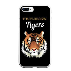 Чехол для iPhone 7Plus/8 Plus матовый с принтом Templetown Tigers в Тюмени, Силикон | Область печати: задняя сторона чехла, без боковых панелей | дикий кот | животное | тигр | тигровый кот | храм