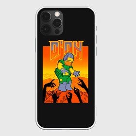 Чехол для iPhone 12 Pro с принтом Doom x Simpsons в Тюмени, силикон | область печати: задняя сторона чехла, без боковых панелей | doom | gomer | simpsons | the simpson | гомер | дум | мульт | мультфильм | симпсоны
