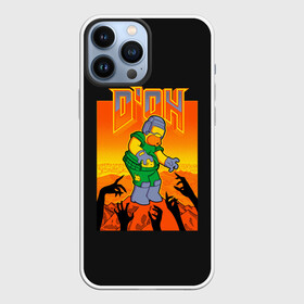 Чехол для iPhone 13 Pro Max с принтом Doom x Simpsons в Тюмени,  |  | Тематика изображения на принте: doom | gomer | simpsons | the simpson | гомер | дум | мульт | мультфильм | симпсоны