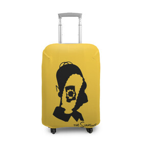 Чехол для чемодана 3D с принтом Simpsons family в Тюмени, 86% полиэфир, 14% спандекс | двустороннее нанесение принта, прорези для ручек и колес | bart | gomer | simpsons | the simpson | барт | гомер | мульт | мультфильм | симпсоны