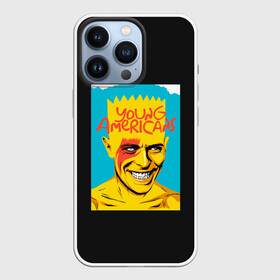 Чехол для iPhone 13 Pro с принтом Bart x Bowie в Тюмени,  |  | bart | simpsons | the simpson | барт | дэвид бови | дэвид боуи | мульт | мультфильм | симпсоны