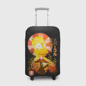 Чехол для чемодана 3D с принтом Гомер в азии в Тюмени, 86% полиэфир, 14% спандекс | двустороннее нанесение принта, прорези для ручек и колес | gomer | simpsons | the simpson | азия | гомер | мульт | мультфильм | симпсоны | япония