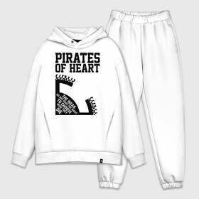Мужской костюм хлопок OVERSIZE с принтом Слабые не имеют права выбирать, как они умрут | Пиратское сердце в Тюмени,  |  | anime | manga | one piece | аниме | большой куш | ван пис | вон пис | выражение | как они умрут | клич | король пиратов | манга | надпись | пират | пиратские сердца | пиратское сердце | сердце пирата