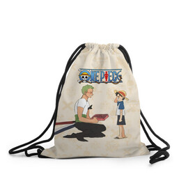 Рюкзак-мешок 3D с принтом Ророноа Зоро и малыш Манки Д. Луффи в Тюмени,  |  | 