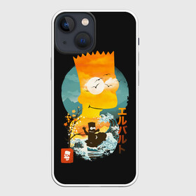 Чехол для iPhone 13 mini с принтом Барт в Азии в Тюмени,  |  | bart | simpsons | the simpson | азия | барт | мульт | мультфильм | симпсоны | япония