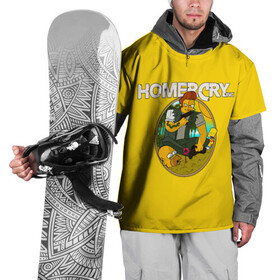 Накидка на куртку 3D с принтом Homer Cry в Тюмени, 100% полиэстер |  | Тематика изображения на принте: far cry | farcray | gomer | homer | simpsons | the simpson | гомер | мульт | мультфильм | симпсоны | фар край