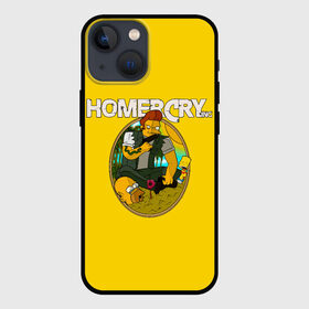 Чехол для iPhone 13 mini с принтом Homer Cry в Тюмени,  |  | far cry | farcray | gomer | homer | simpsons | the simpson | гомер | мульт | мультфильм | симпсоны | фар край