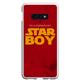 Чехол для Samsung S10E с принтом The Weeknd - Star Boy в Тюмени, Силикон | Область печати: задняя сторона чехла, без боковых панелей | blinding lights | music | pop | star boy | the weekend | the weeknd | музыка | уикенд