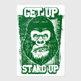 Магнитный плакат 2Х3 с принтом Get Up - Stand Up в Тюмени, Полимерный материал с магнитным слоем | 6 деталей размером 9*9 см | bob marley | get up | get up stand up | gorilla | stand up | боб марли | вставай | горилла | обезьяна