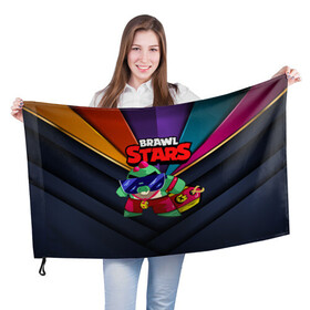 Флаг 3D с принтом Базз Buzz Brawl Stars в Тюмени, 100% полиэстер | плотность ткани — 95 г/м2, размер — 67 х 109 см. Принт наносится с одной стороны | brawl | brawl stars | brawlstars | brawl_stars | buz | buzz | баз | базз | бравл | бравлстарс | буз