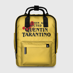 Женский рюкзак 3D с принтом Quentin Tarantino в Тюмени, 100% полиэстер | лямки с регулируемой длиной, сверху ручки, чтобы рюкзак нести как сумку. Основное отделение закрывается на молнию, как и внешний карман. Внутри два дополнительных кармана, один из которых закрывается на молнию. По бокам два дополнительных кармашка, куда поместится маленькая бутылочка
 | directed by quentin tarantino | mem qwentin | quentin tarantino | written and directed by quentin tarantino | бешенные псы | криминальное чтиво | любимый режиссер | мем | мем квентин тарантино | режиссер | режиссер квентин тарантино
