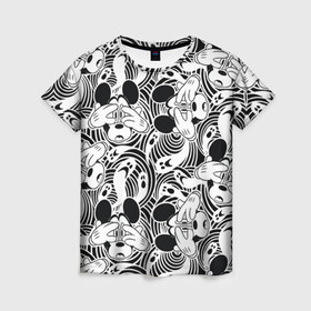 Женская футболка 3D с принтом микки макс гипноз в Тюмени, 100% полиэфир ( синтетическое хлопкоподобное полотно) | прямой крой, круглый вырез горловины, длина до линии бедер | disney | mickey mouse | дисней | микки маус