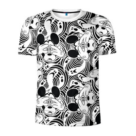 Мужская футболка 3D спортивная с принтом микки макс гипноз в Тюмени, 100% полиэстер с улучшенными характеристиками | приталенный силуэт, круглая горловина, широкие плечи, сужается к линии бедра | disney | mickey mouse | дисней | микки маус