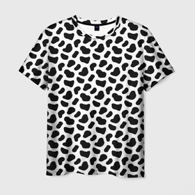 Мужская футболка 3D с принтом Текстура далматина в Тюмени, 100% полиэфир | прямой крой, круглый вырез горловины, длина до линии бедер | background | dalmatian | pattern | texture | далматин | далматинец | паттерн | текстура | узор | фон