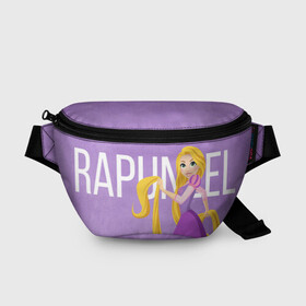 Поясная сумка 3D с принтом Rapunzel Purple в Тюмени, 100% полиэстер | плотная ткань, ремень с регулируемой длиной, внутри несколько карманов для мелочей, основное отделение и карман с обратной стороны сумки застегиваются на молнию | disney | disney princess | rapunzel | shtatdis | дисней | прнцесса | рапунцель