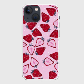 Чехол для iPhone 13 mini с принтом Клубничка в Тюмени,  |  | 14 february | 14 февраля | h | heart | love day | valentines day | валентин | день валентина | день влюбленных | день святого | день святого валентина | земляника | клубника | лето | любовь | праздник | сердечко | сердце