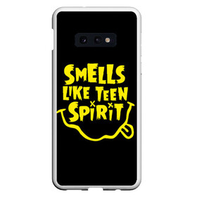 Чехол для Samsung S10E с принтом Smells like teen spirit в Тюмени, Силикон | Область печати: задняя сторона чехла, без боковых панелей | alternative | kurt cobain | metall | music | nirvana | rock | альтернатива | курт кобейн | курт кобэйн | металл | музыка | нирвана | нирванна | рок