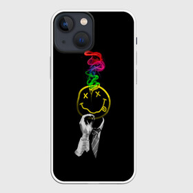 Чехол для iPhone 13 mini с принтом Нирвана смайл в Тюмени,  |  | alternative | kurt cobain | metall | music | nirvana | rock | альтернатива | курт кобейн | курт кобэйн | металл | музыка | нирвана | нирванна | рок