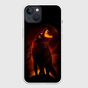 Чехол для iPhone 13 с принтом DARK WOLF в Тюмени,  |  | art | dark | evil | hunter | moon | night | strong | wolf | волк | зло | клыки | луна | ночь | оборотень | оскал | охотник | пасть | сила | тьма | хищник