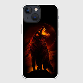 Чехол для iPhone 13 mini с принтом DARK WOLF в Тюмени,  |  | art | dark | evil | hunter | moon | night | strong | wolf | волк | зло | клыки | луна | ночь | оборотень | оскал | охотник | пасть | сила | тьма | хищник