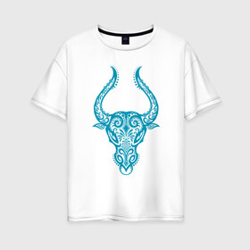 Женская футболка хлопок Oversize Зодиак - Телец: в Тюмени, 100% хлопок | свободный крой, круглый ворот, спущенный рукав, длина до линии бедер
 | space | zodiac | астролог | астрология | гороскоп | день рождения | знак | знаки зодиака | зодиак | изотерика | космос | планета | предсказание | рождение | телец