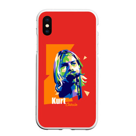 Чехол для iPhone XS Max матовый с принтом Kurt Cobain в Тюмени, Силикон | Область печати: задняя сторона чехла, без боковых панелей | alternative | kurt cobain | metall | music | nirvana | rock | альтернатива | курт кобейн | курт кобэйн | металл | музыка | нирвана | нирванна | рок