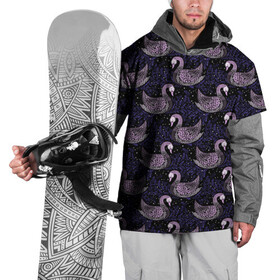 Накидка на куртку 3D с принтом Лебеди из бисера в Тюмени, 100% полиэстер |  | Тематика изображения на принте: абстракция | лебеди | лебедь | паттерн | птица | текстуры | узоры | утки