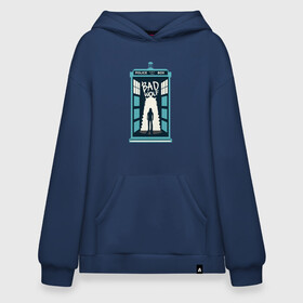 Худи SuperOversize хлопок с принтом Tardis - Bad Wolf в Тюмени, 70% хлопок, 30% полиэстер, мягкий начес внутри | карман-кенгуру, эластичная резинка на манжетах и по нижней кромке, двухслойный капюшон
 | doctor who | future | space | tardis | time | будка | будущее | время | галактика | доктор кто | космос | машина времени | наука | приключения | пространство | профессор | прошлое | сериал | тардис | телепорт | ученый | фа