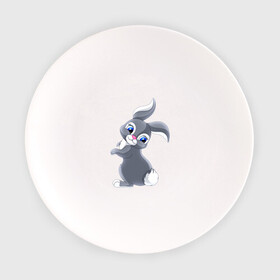 Тарелка с принтом Серый зайка в Тюмени, фарфор | диаметр - 210 мм
диаметр для нанесения принта - 120 мм | Тематика изображения на принте: животное | зайчик | заяц | зверь | кролик | пушистый | серый зайка | уши | хвост